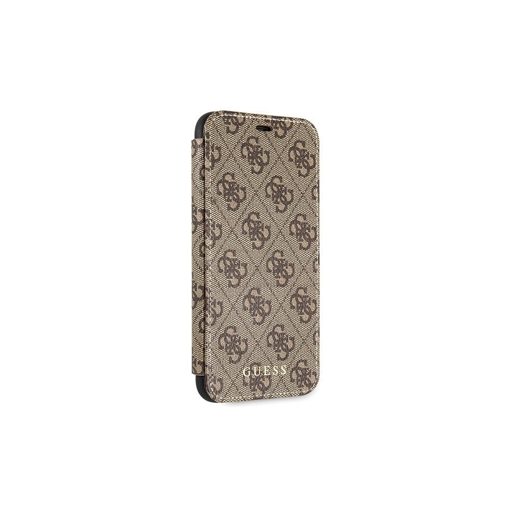Etui Guess GUFLBKI654GB Apple iPhone XS Max brown/brązowy book 4G