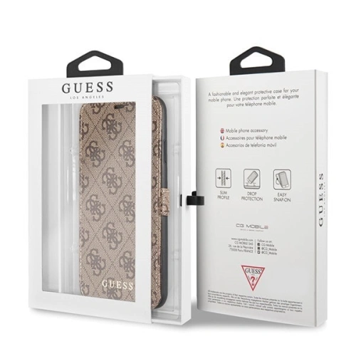 Kup Etui Guess GUFLBKI654GB Apple iPhone XS Max brown/brązowy book 4G - GUE394BR - {ean13} - Sklep Home Screen