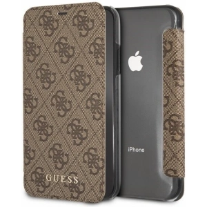 Kup Etui Guess GUFLBKI65GF4GBR Apple iPhone XS Max brown/brązowy book 4G Charms Collection - GUE395BR - {ean13} - Sklep Home Screen