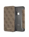 Etui Guess GUFLBKI65GF4GBR Apple iPhone XS Max brown/brązowy book 4G Charms Collection