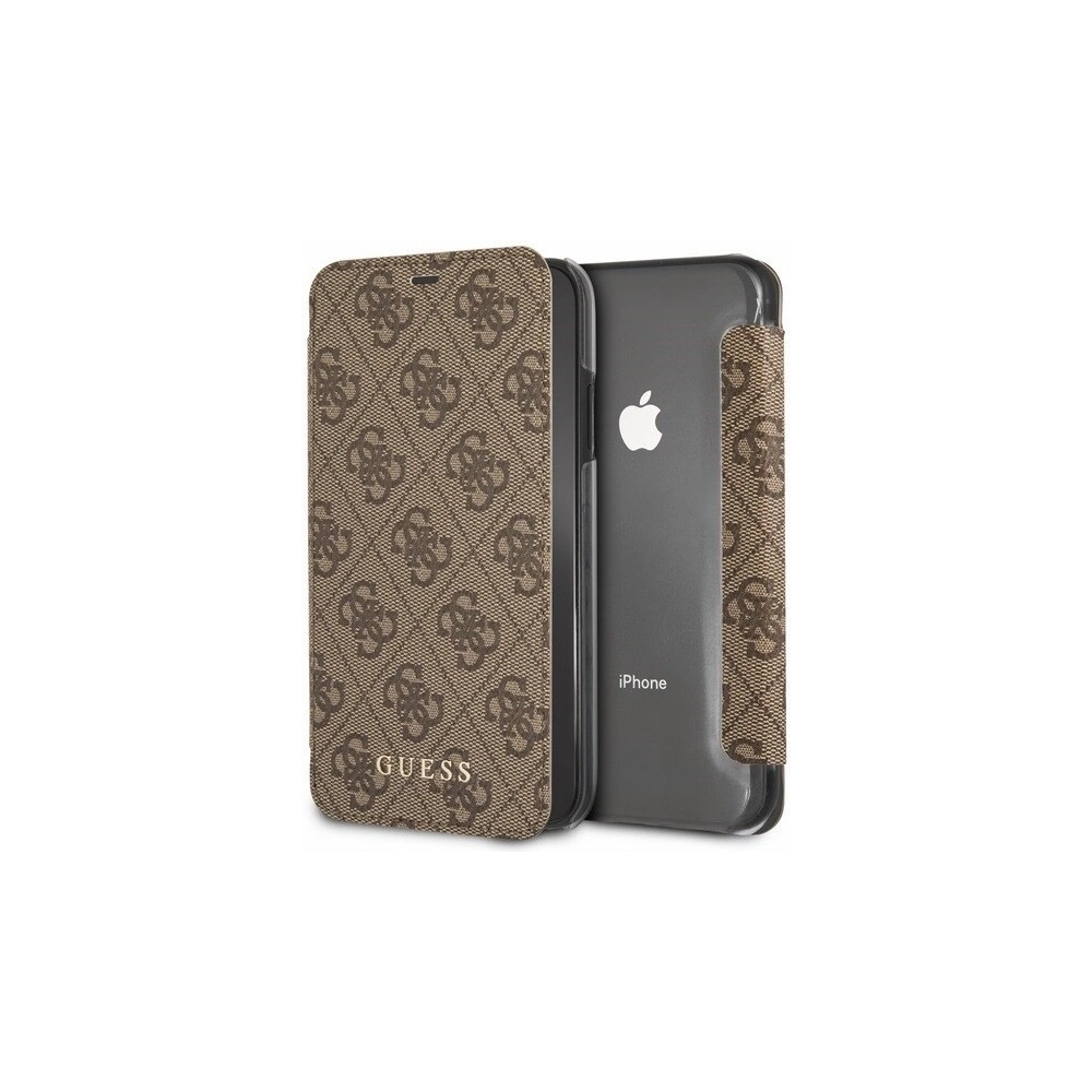 Etui Guess GUFLBKI65GF4GBR Apple iPhone XS Max brown/brązowy book 4G Charms Collection