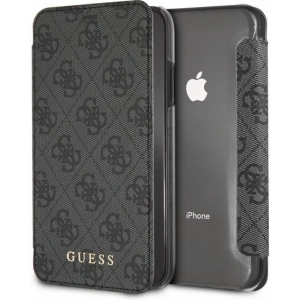 Kup Etui Guess GUFLBKI65GF4GGR Apple iPhone XS Max grey/szary book 4G Charms Collection - GUE396GRY - {ean13} - Sklep Home Screen