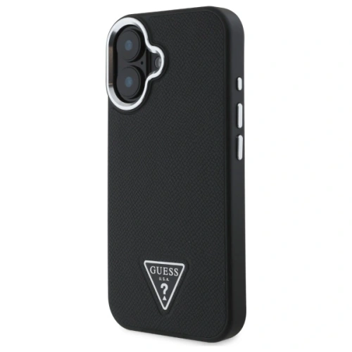 Buy Guess GUHMP16MPGTSPSK Apple iPhone 16 Plus hardcase Grained Triangle MagSafe black - GUE4167 - {ean13} - Home Screen Store Europe