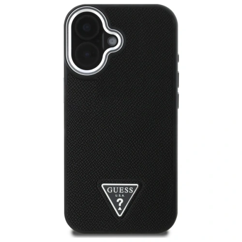 Buy Guess GUHMP16MPGTSPSK Apple iPhone 16 Plus hardcase Grained Triangle MagSafe black - GUE4167 - {ean13} - Home Screen Store Europe