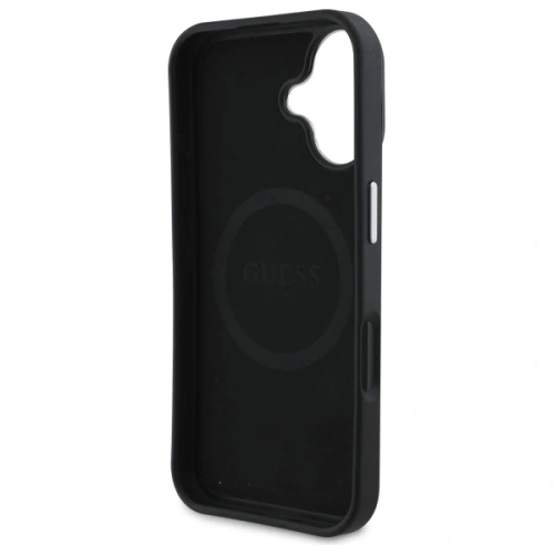 Buy Guess GUHMP16MPGTSPSK Apple iPhone 16 Plus hardcase Grained Triangle MagSafe black - GUE4167 - {ean13} - Home Screen Store Europe