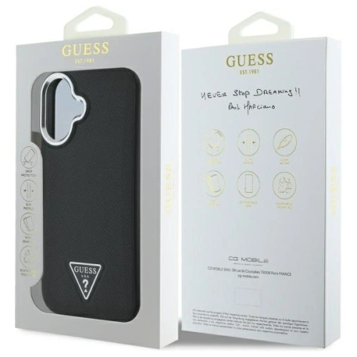 Kup Etui Guess GUHMP16MPGTSPSK Apple iPhone 16 Plus hardcase Grained Triangle MagSafe černý/black - GUE4167 - {ean13} - Sklep Home Screen