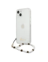 Kup [OUTLET] Etui Guess GUHCP13SKPSWH Apple iPhone 13 mini Transparentní tvrdý obal Bílá perla - OT-798 - {ean13} - Sklep Home Screen