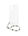 Kup [OUTLET] Etui Guess GUHCP13SKPSWH Apple iPhone 13 mini Transparentní tvrdý obal Bílá perla - OT-798 - {ean13} - Sklep Home Screen