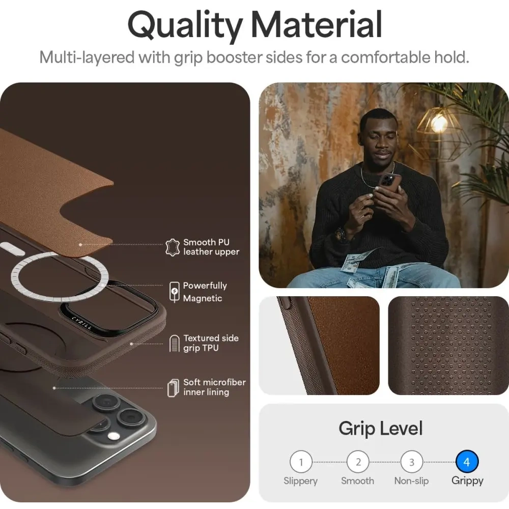 Etui Spigen Cyrill Kajuk Mag MagSafe Apple iPhone 16 Pro Max Saddle Brown