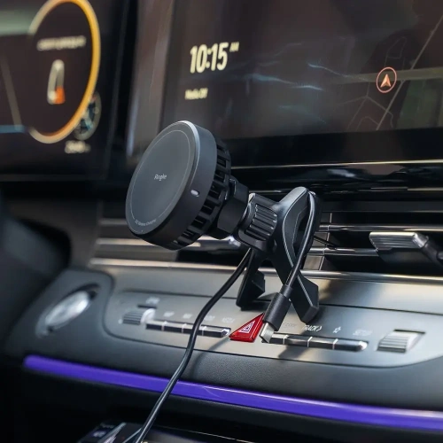 Kup Upevnění do auta na mřížku s bezdrátovou nabíječkou Ringke Peltier Qi2 Magnetic MagSafe Vent Car Mount Wireless Charger 15W Black - RGK11692 - {ean13} - Sklep Home Screen