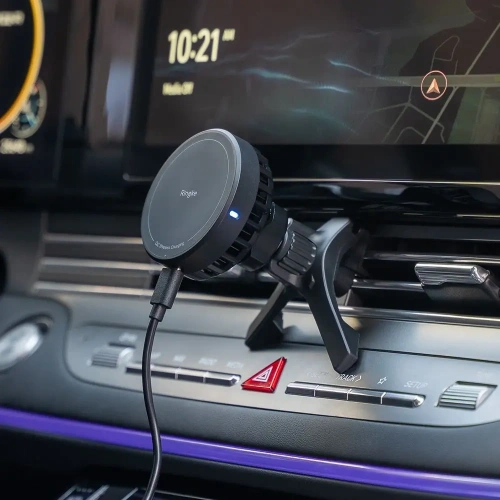 Kup Upevnění do auta na mřížku s bezdrátovou nabíječkou Ringke Peltier Qi2 Magnetic MagSafe Vent Car Mount Wireless Charger 15W Black - RGK11692 - {ean13} - Sklep Home Screen