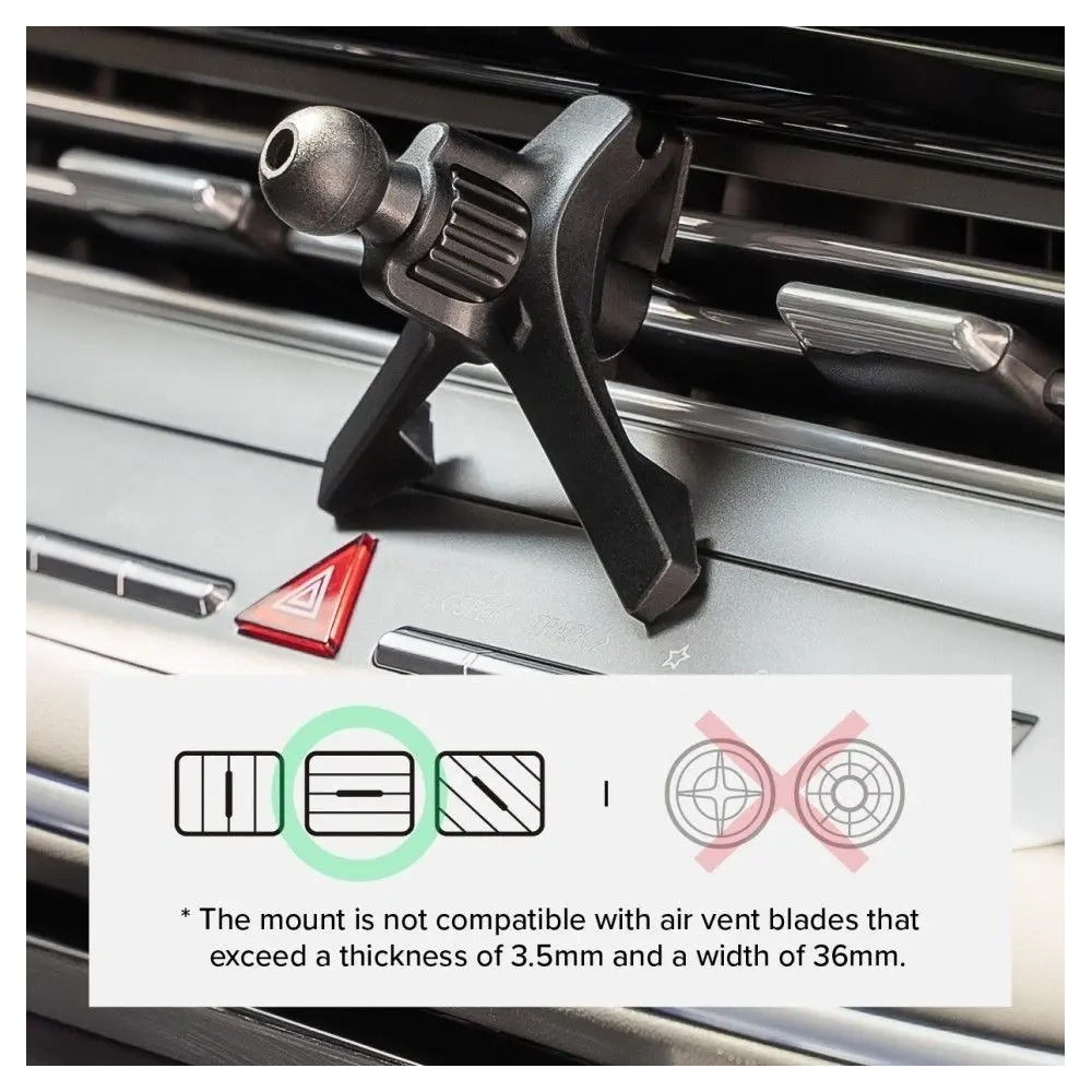 Uchwyt samochodowy do kratki z ładowarką bezprzewodową Ringke Peltier Qi2 Magnetic MagSafe Vent Car Mount Wireless Charger 15W Black