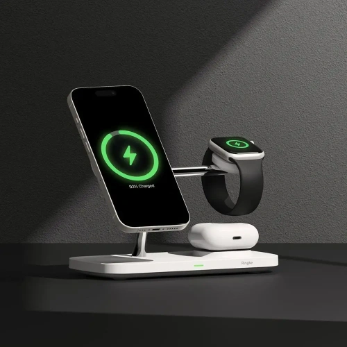 Kup Bezdrátová nabíječka Ringke 3w1 Qi2 Magnetic MagSafe Wireless Charger White - RGK11693 - {ean13} - Sklep Home Screen
