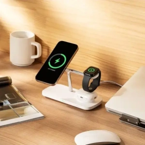 Kup Bezdrátová nabíječka Ringke 3w1 Qi2 Magnetic MagSafe Wireless Charger White - RGK11693 - {ean13} - Sklep Home Screen