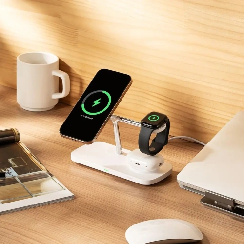 Kup Bezdrátová nabíječka Ringke 3w1 Qi2 Magnetic MagSafe Wireless Charger White - RGK11693 - {ean13} - Sklep Home Screen