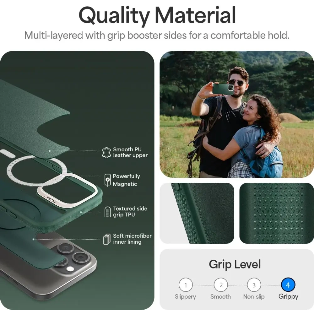 Etui Spigen Cyrill Kajuk Mag MagSafe Apple iPhone 16 Pro Max Forest Green