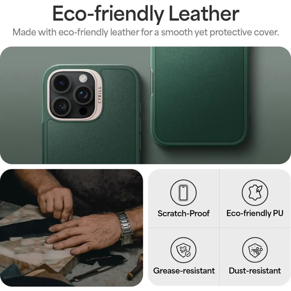 Etui Spigen Cyrill Kajuk Mag MagSafe Apple iPhone 16 Pro Forest Green