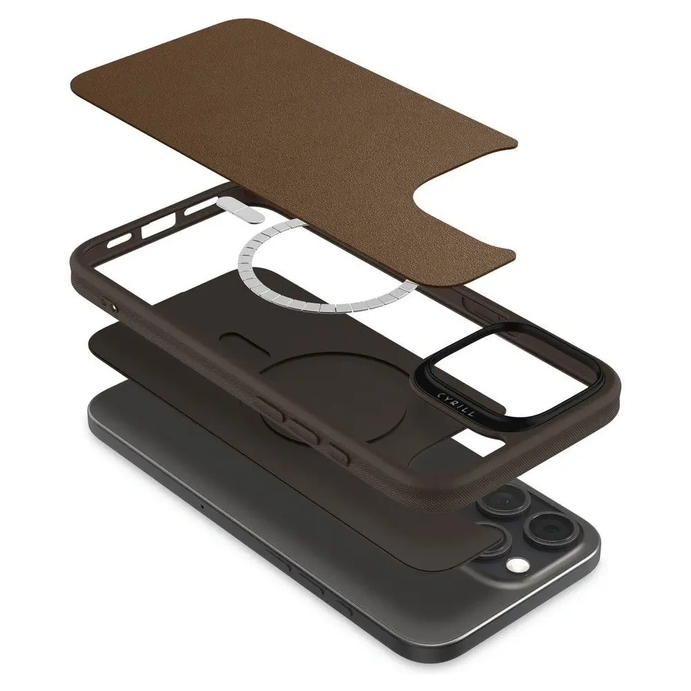 Spigen Cyrill Kajuk MagSafe Case dla iPhone 16 Pro - Saddle Brown