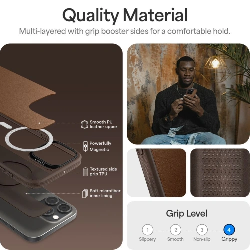 Buy Spigen Cyrill Kajuk Mag MagSafe Apple iPhone 16 Pro Saddle Brown - SPN16550 - {ean13} - Home Screen Store Europe