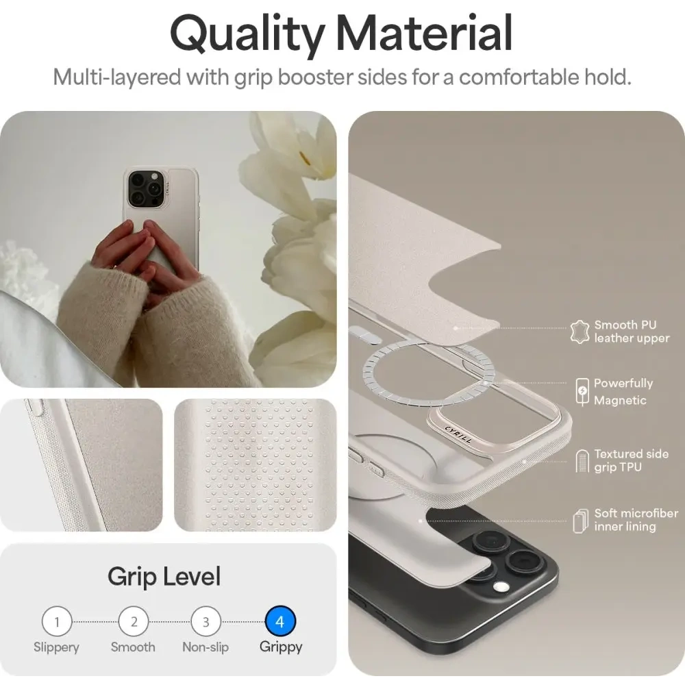 Etui Spigen Cyrill Kajuk Classic Charm Mag MagSafe Apple iPhone 16 Pro Max Cream