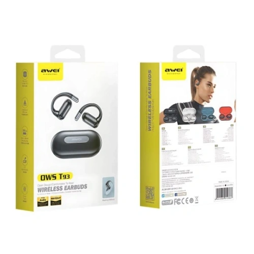 Kup Bezdrátová sluchátka AWEI T93 Bluetooth 5.4 OWS + dokovací stanice černá/black - AWEI235 - {ean13} - Sklep Home Screen