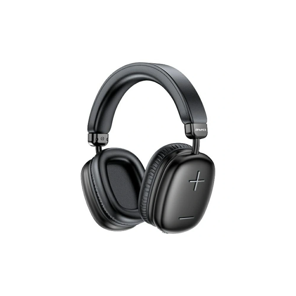 Bezprzewodowe słuchawki nauszne AWEI słuchawki nauszne Bluetooth AT6 czarny/black