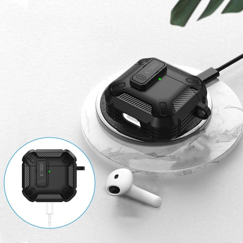 Etui Tech-Protect Carbonox Apple AirPods 4 Black