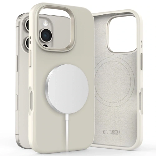 Buy Tech-Protect Silicone Pure MagSafe Apple iPhone 16 Pro Cosmic Latte - THP3542 - {ean13} - Home Screen Store Europe