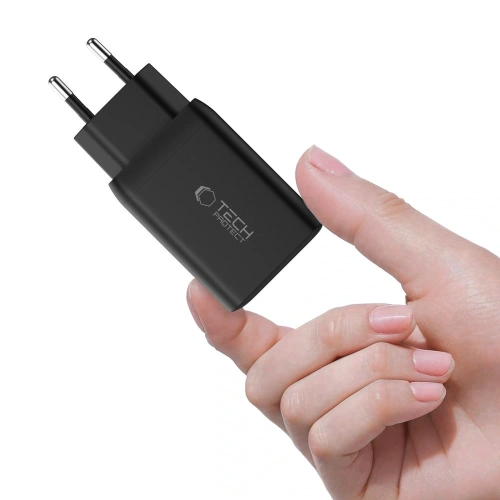 Buy Tech-Protect NC45W-GAN 2xUSB-C Network Charger PD45W Black - THP3545 - {ean13} - Home Screen Store Europe