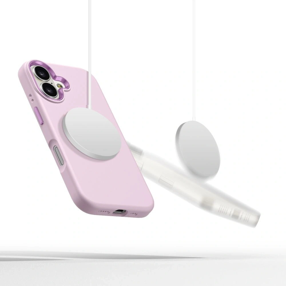 Etui Tech-Protect Silicone Pure MagSafe Apple iPhone 16 Pink Pearl