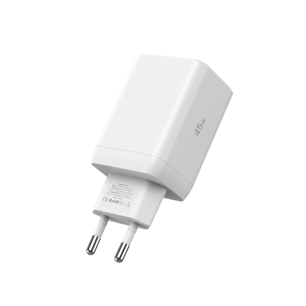 Ładowarka sieciowa Tech-Protect NC45W-GAN 2xUSB-C Network Charger PD45W White