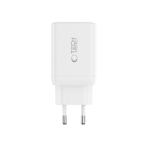 Buy Tech-Protect NC45W-GAN 2xUSB-C Network Charger PD45W + USB-C Cable White - THP3550 - {ean13} - Home Screen Store Europe