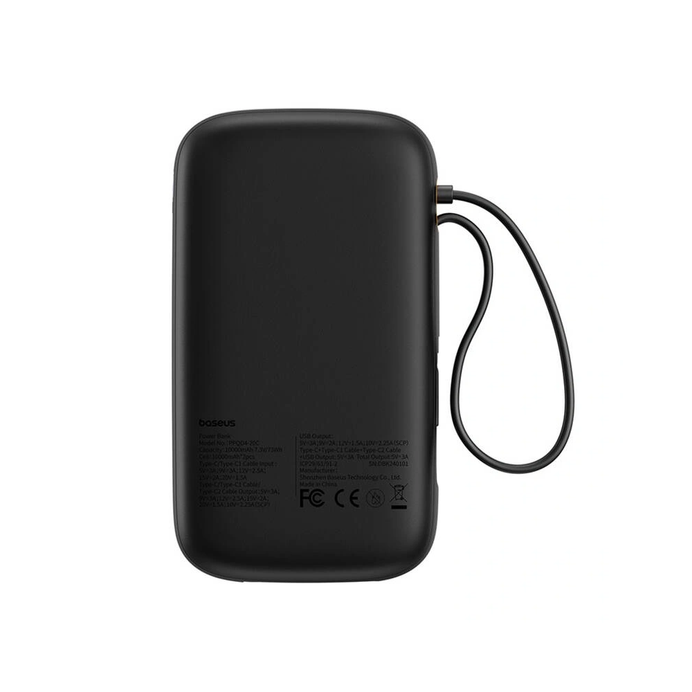 Powerbank Baseus QPow 2 20000mAh 30W 2xUSB-C (czarny)