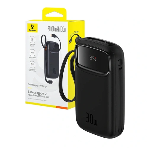 Kup Baseus QPow 2 20000mAh 30W 2xUSB-C powerbank (fekete) - BSU8877 - {ean13} - Sklep Home Screen