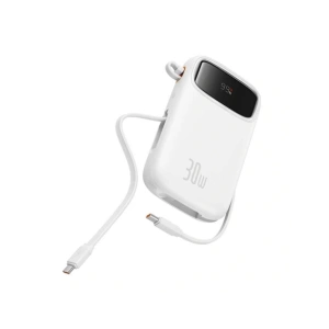 Buy Baseus QPow 2 20000mAh 30W 2xUSB-C powerbank (white) - BSU8878 - {ean13} - Home Screen Store Europe