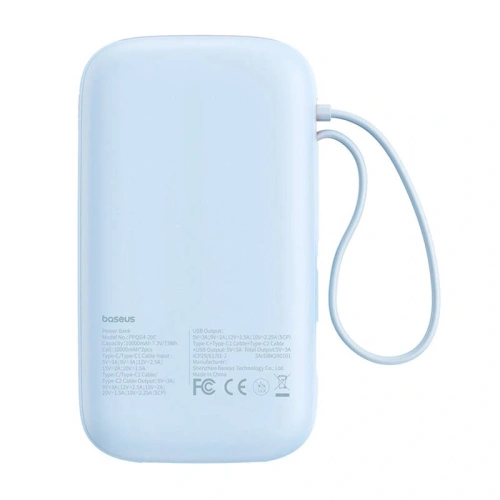 Kup Powerbank Baseus QPow2 20000mAh 30W 2xUSB-C (modrá) - BSU8879 - {ean13} - Sklep Home Screen