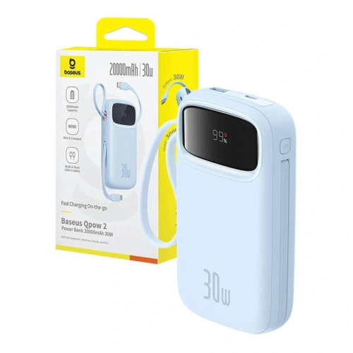 Kup Powerbank Baseus QPow2 20000mAh 30W 2xUSB-C (modrá) - BSU8879 - {ean13} - Sklep Home Screen