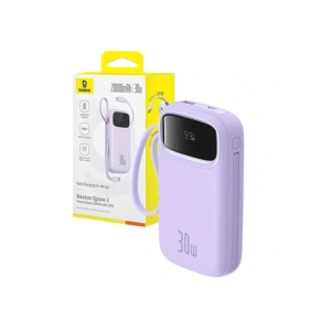 Buy Baseus QPow 2 20000mAh 30W 2xUSB-C powerbank (purple) - BSU8880 - {ean13} - Home Screen Store Europe