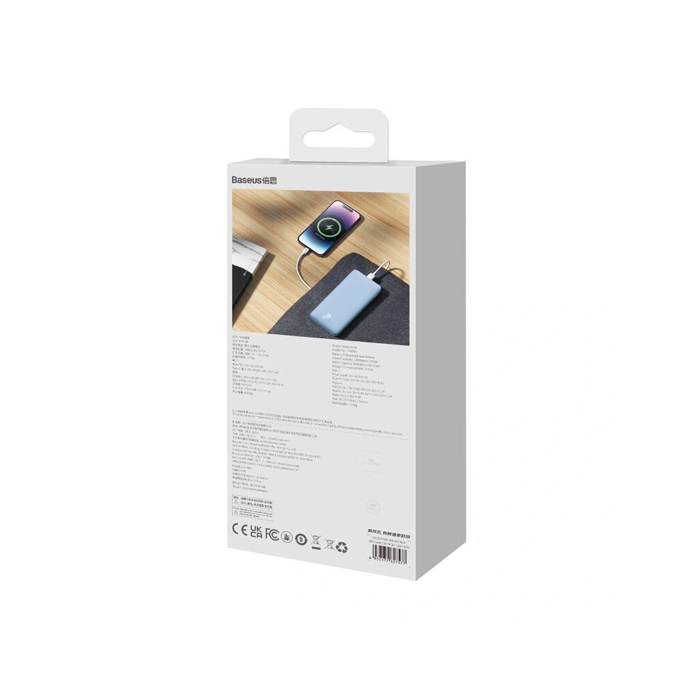 Powerbank Baseus Airpow 10000mAh 20W (niebieski)