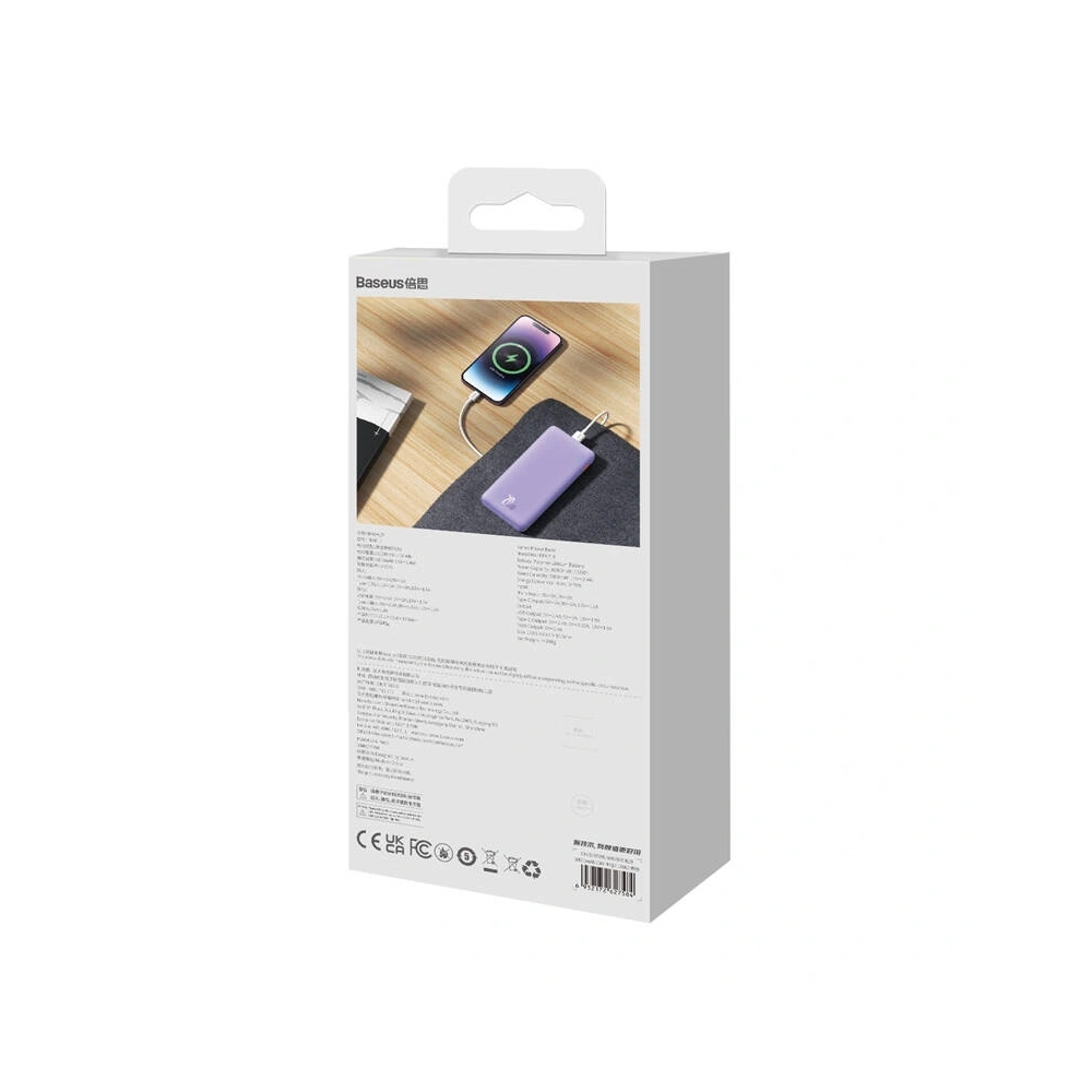 Powerbank Baseus Airpow 10000mAh 20W (fioletowy)