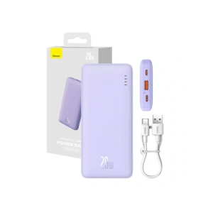 Buy Baseus Airpow 10000mAh 20W powerbank (purple) - BSU8882 - {ean13} - Home Screen Store Europe