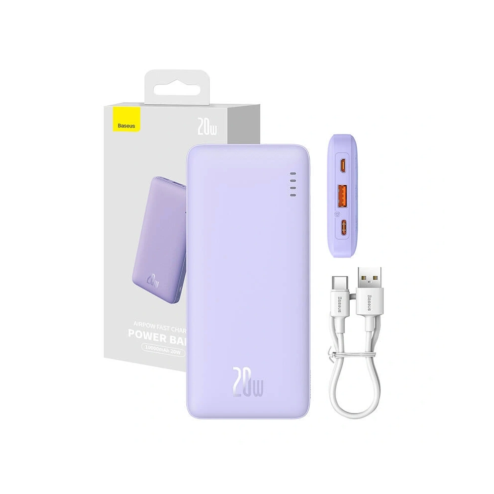 Powerbank Baseus Airpow 10000mAh 20W (fioletowy)