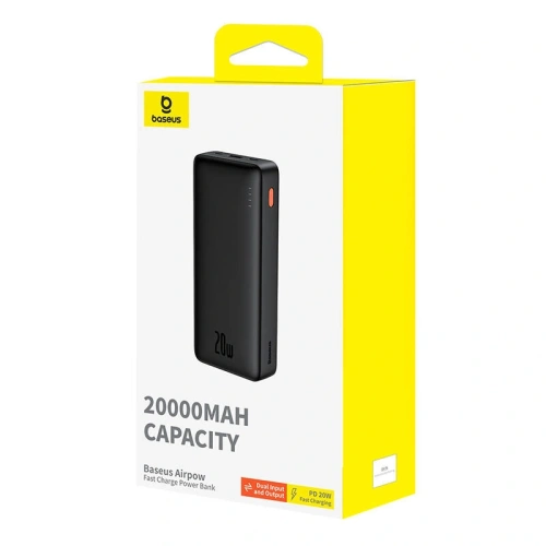 Kup Powerbank Baseus Airpow 20000mAh 20W (černý) - BSU8883 - {ean13} - Sklep Home Screen