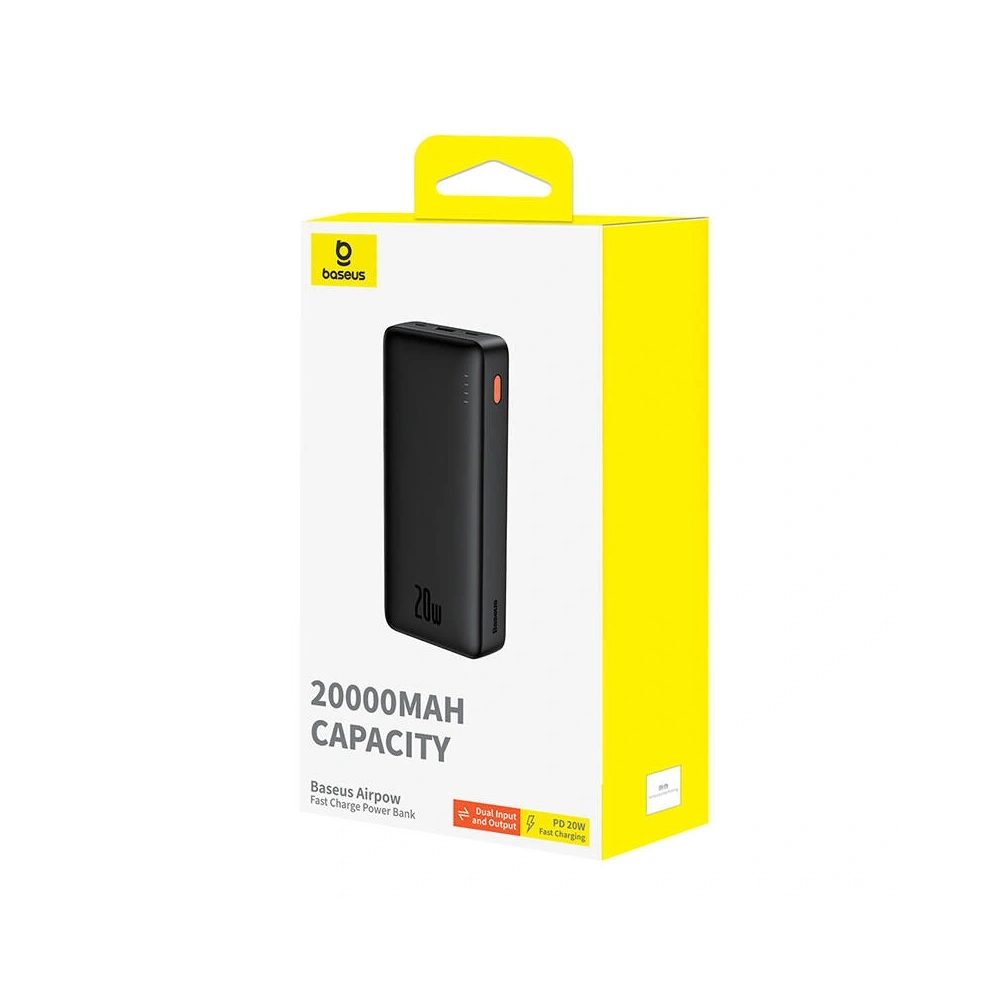 Powerbank Baseus Airpow 20000mAh 20W (czarny)