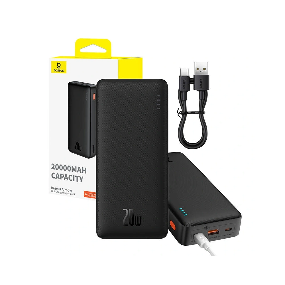 Powerbank Baseus Airpow 20000mAh 20W (czarny)