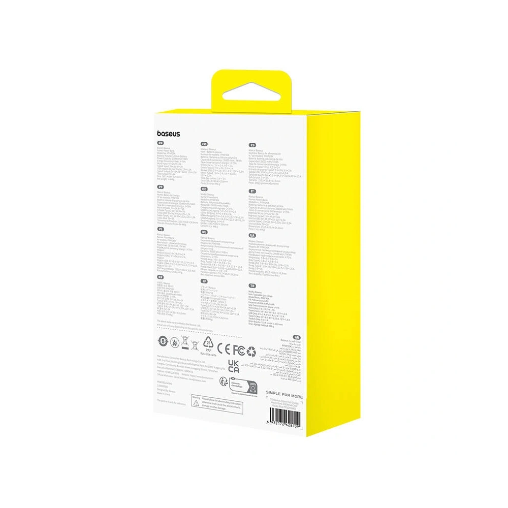 Powerbank Baseus Airpow 20000mAh 20W (niebieski)