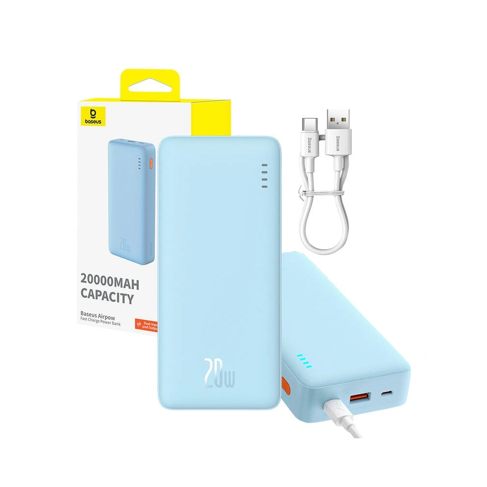 Powerbank Baseus Airpow 20000mAh 20W (niebieski)