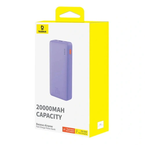 Kup Powerbank Baseus Airpow 20000mAh 20W (fioletowy) - BSU8885 - {ean13} - Sklep Home Screen