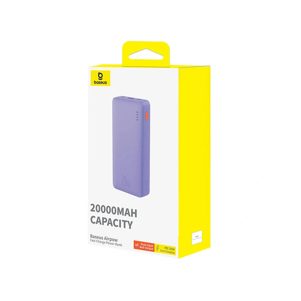Powerbank Baseus Airpow 20000mAh 20W (fioletowy)
