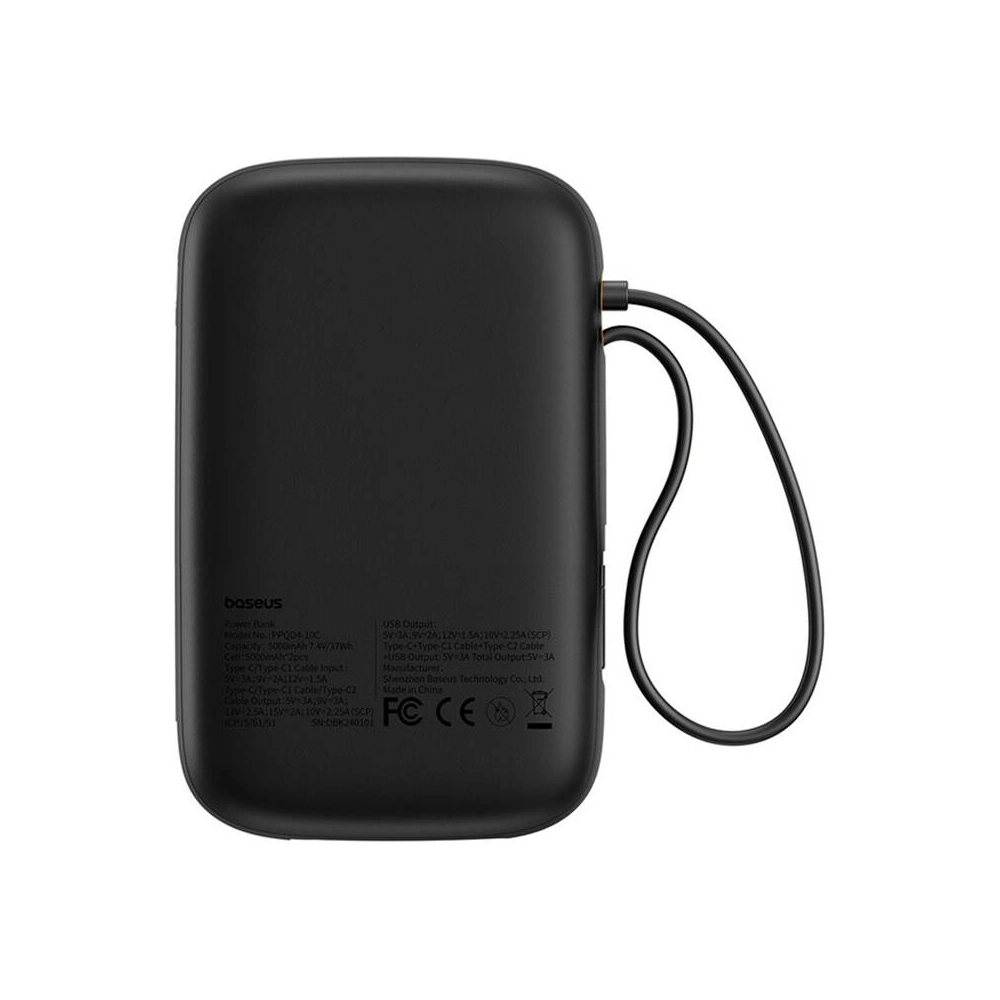 Powerbank Baseus QPow 2 10000mAh 30W 2xUSB-C (czarny)